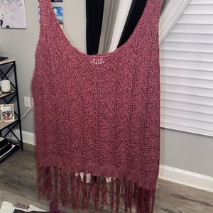 Maroon beach cover up tank